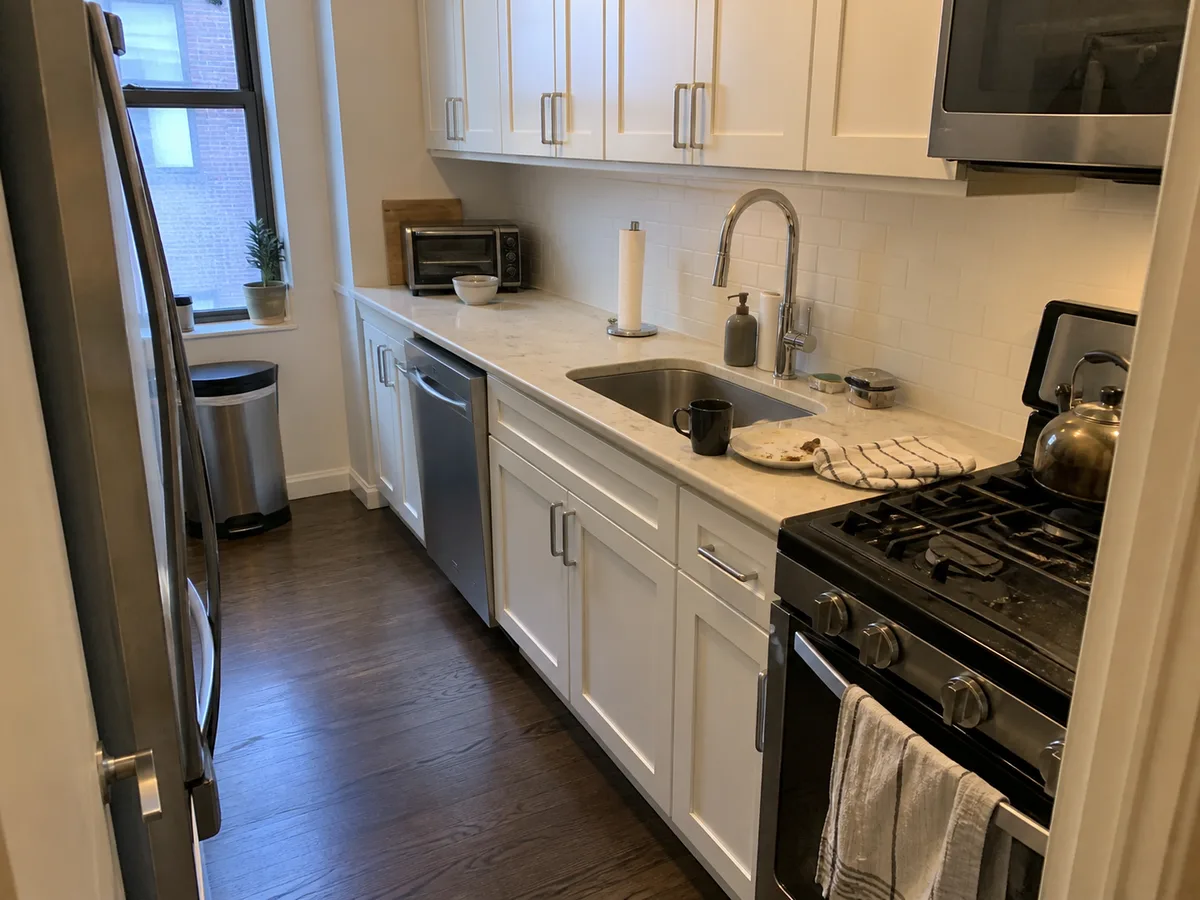 Demo before photo of a kitchen before cleaning